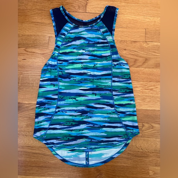 Lululemon Blue Mesh Racerback Tank Top Size 2 - Picture 5 of 8